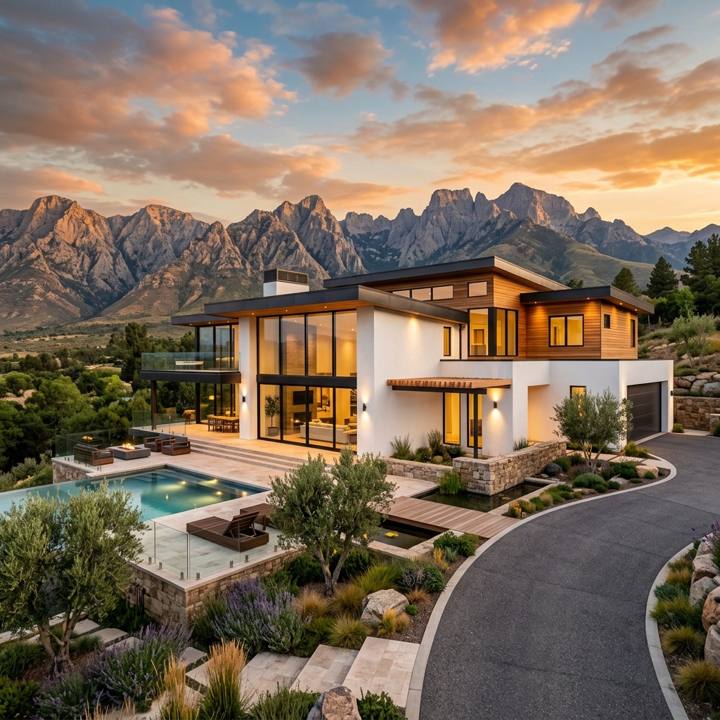 Modern luxury home built by Anaiah Enterprise